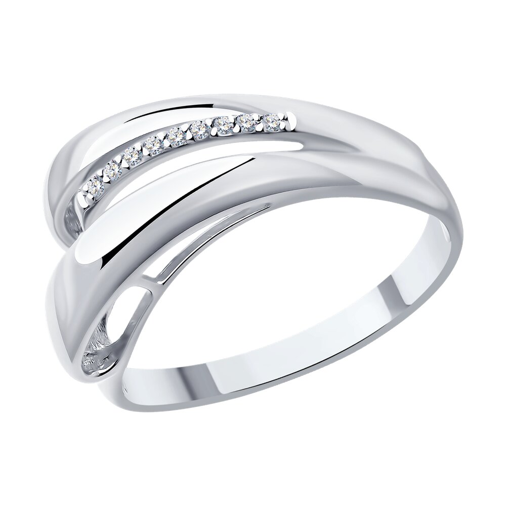 

Кольцо из серебра р.  Diamant 94-210-01745-1, бриллиант, 94-210-01745-1