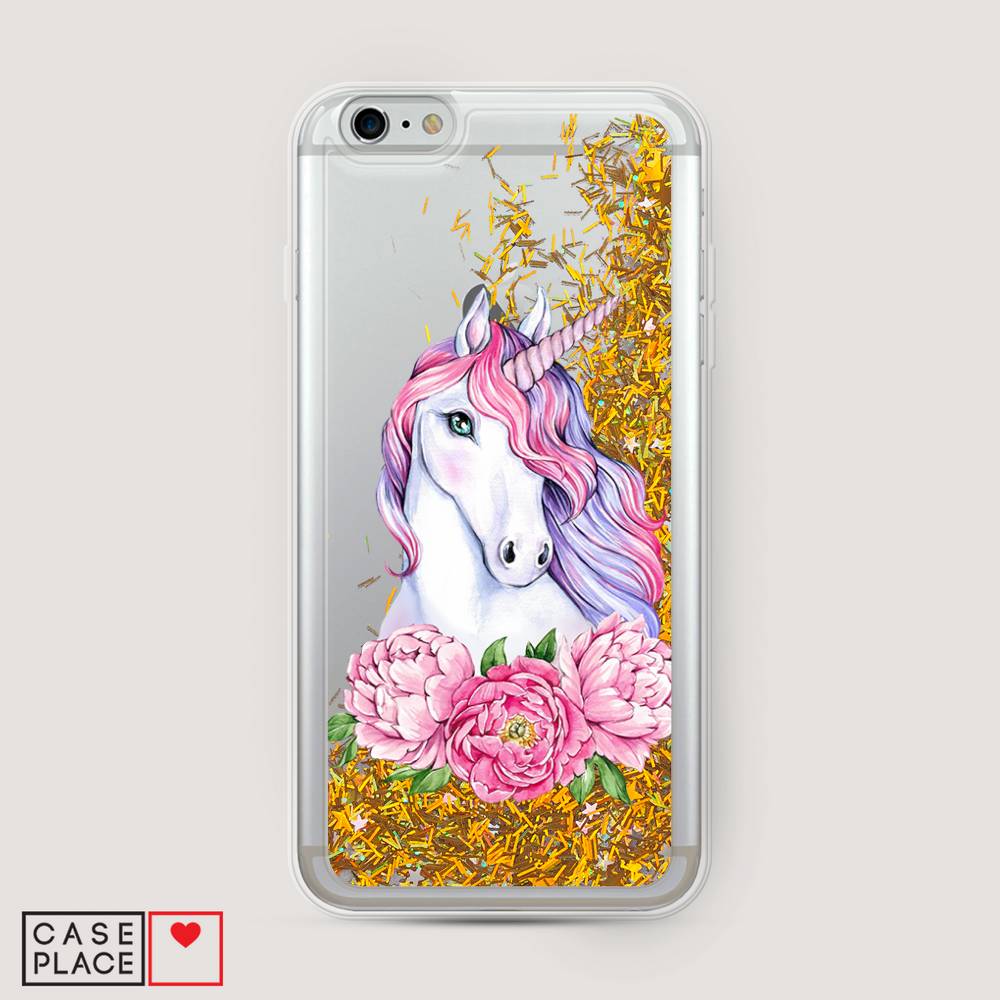 

Чехол Awog на Apple iPhone 6 Plus / Айфон 6 Plus "Единорог с пионами", 10590-1