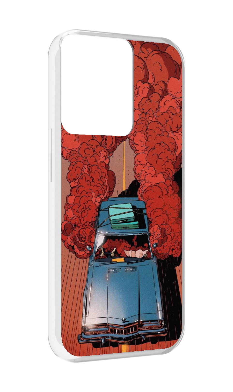 

Чехол MyPads машина мчится с дымком для OPPO Reno 8, Прозрачный, Tocco