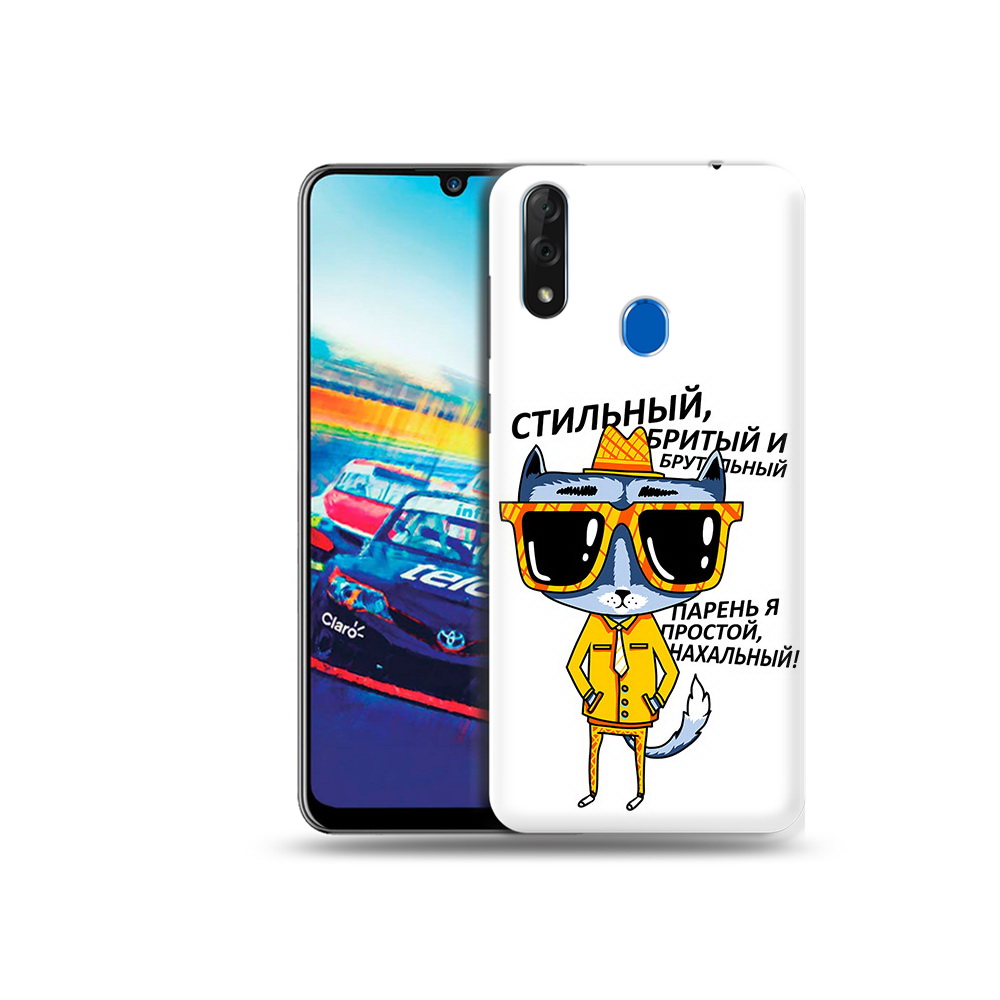 

Чехол MyPads Tocco для ZTE Blade V10 стильный кот (PT136503.455.625), Прозрачный, Tocco