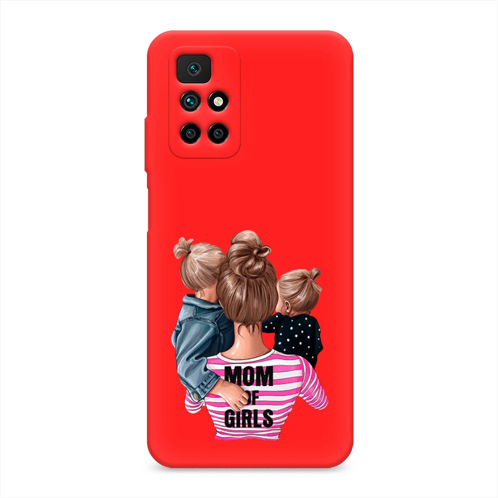 фото Матовый силиконовый чехол "mom of girls" на xiaomi redmi note 11 4g china awog