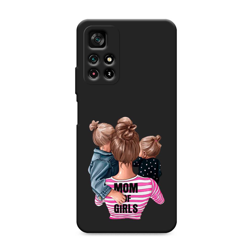 фото Матовый силиконовый чехол "mom of girls" на xiaomi redmi note 11 5g awog