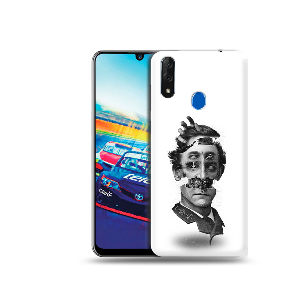 Чехол MyPads Tocco для ZTE Blade V10 страшное лицо абстракция (PT136503.455.628)