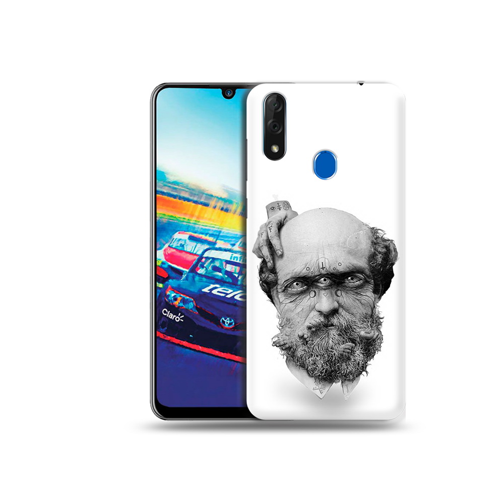 

Чехол MyPads Tocco для ZTE Blade V10 страшный бородатый мужчина абстракция, Прозрачный, Tocco