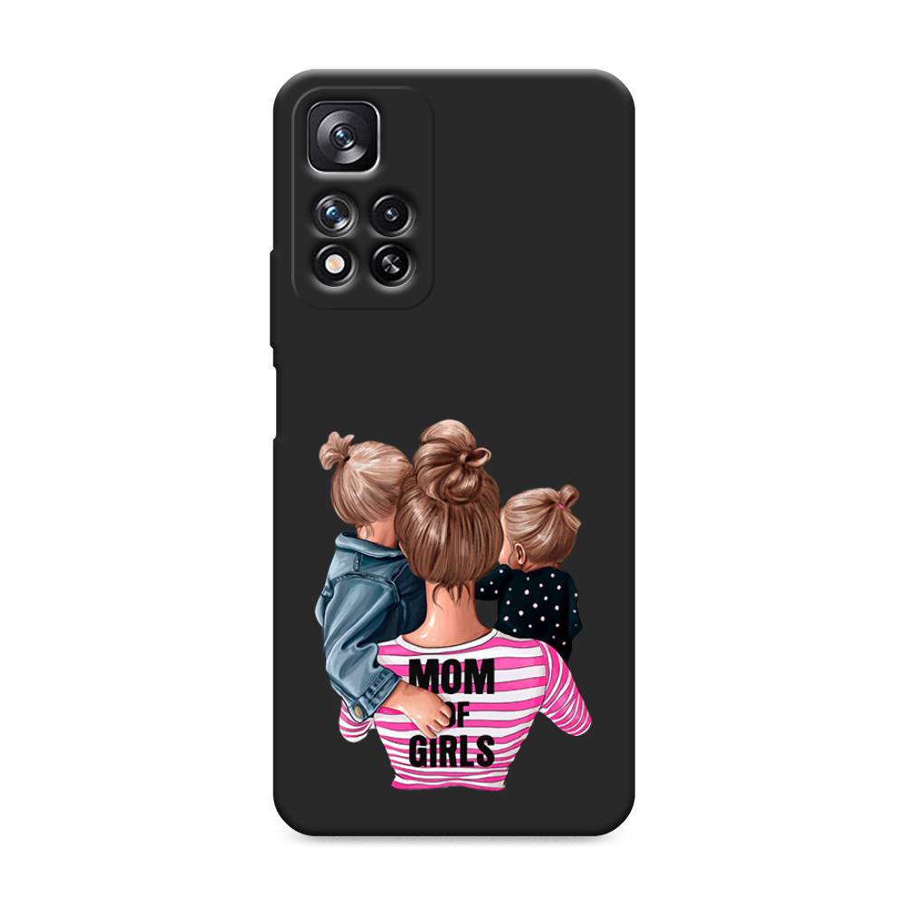 фото Матовый силиконовый чехол "mom of girls" на xiaomi redmi note 11 pro awog