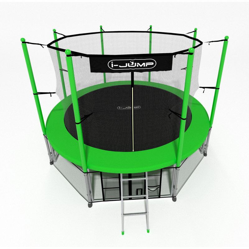 

Батут i-JUMP Classic с сеткой и лестницей 488 см, green, Зеленый, Classic