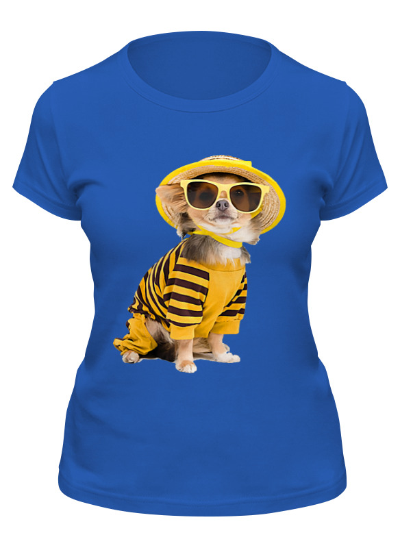 

Футболка женская Printio Чихуахуа синяя 2XL, Синий, Чихуахуа