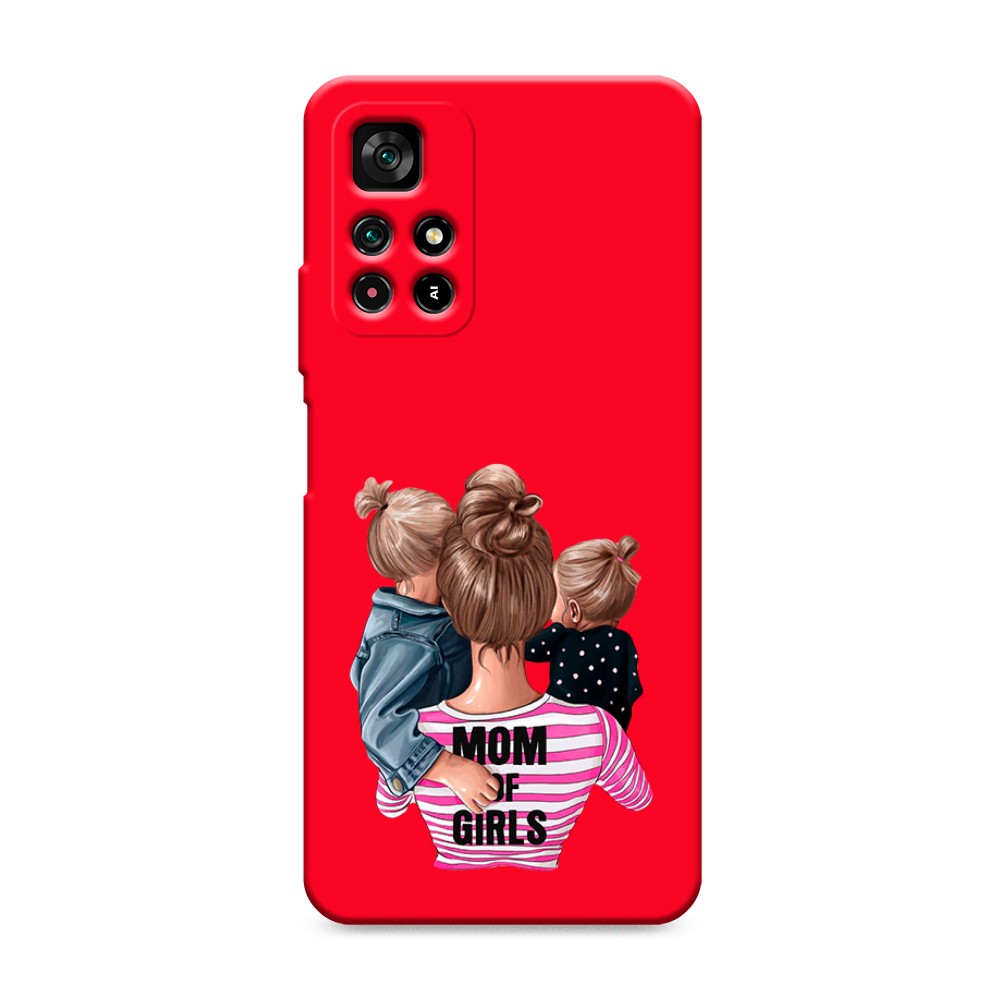 фото Матовый силиконовый чехол "mom of girls" на xiaomi redmi note 11s 5g awog