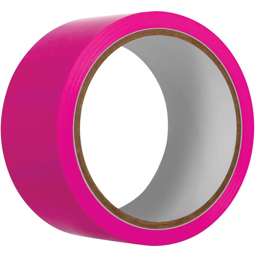 Розовая лента для бондажа Pink Bondage Tape - 20 м.