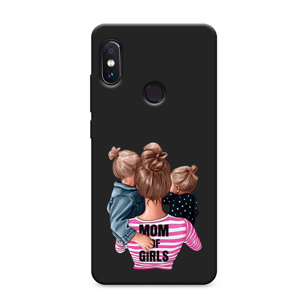 фото Матовый силиконовый чехол "mom of girls" на xiaomi redmi note 5 awog