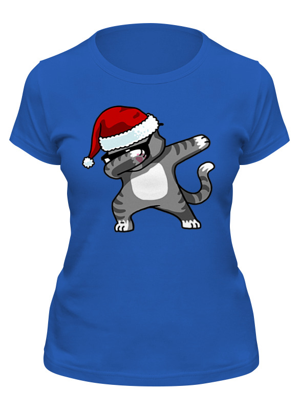 

Футболка женская Printio Dabbing cat синяя XL, Синий, Dabbing cat