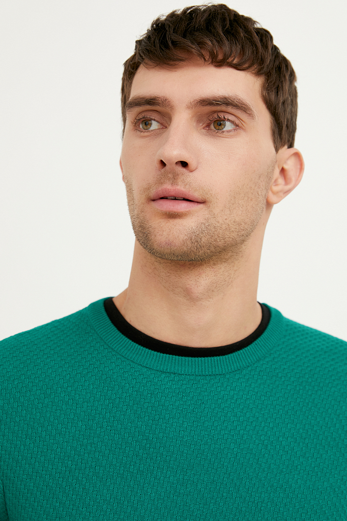 

Джемпер мужской Finn Flare B21-21118 зеленый L, B21-21118