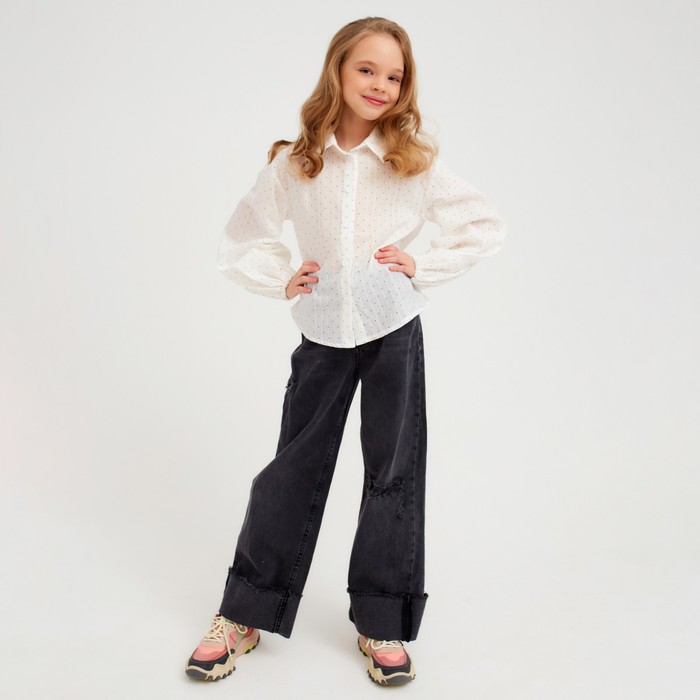 

Рубашка детская MINAKU: Cotton collection цвет белый, рост 110, MINAKU: Cotton collection
