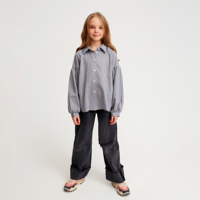 

Рубашка детская MINAKU: Cotton collection цвет серый, рост 140, MINAKU: Cotton collection