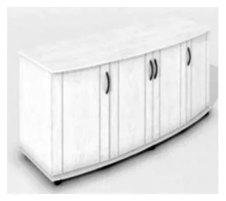 

Тумба Zelaqua 500л панорама (1500х520х730) белая