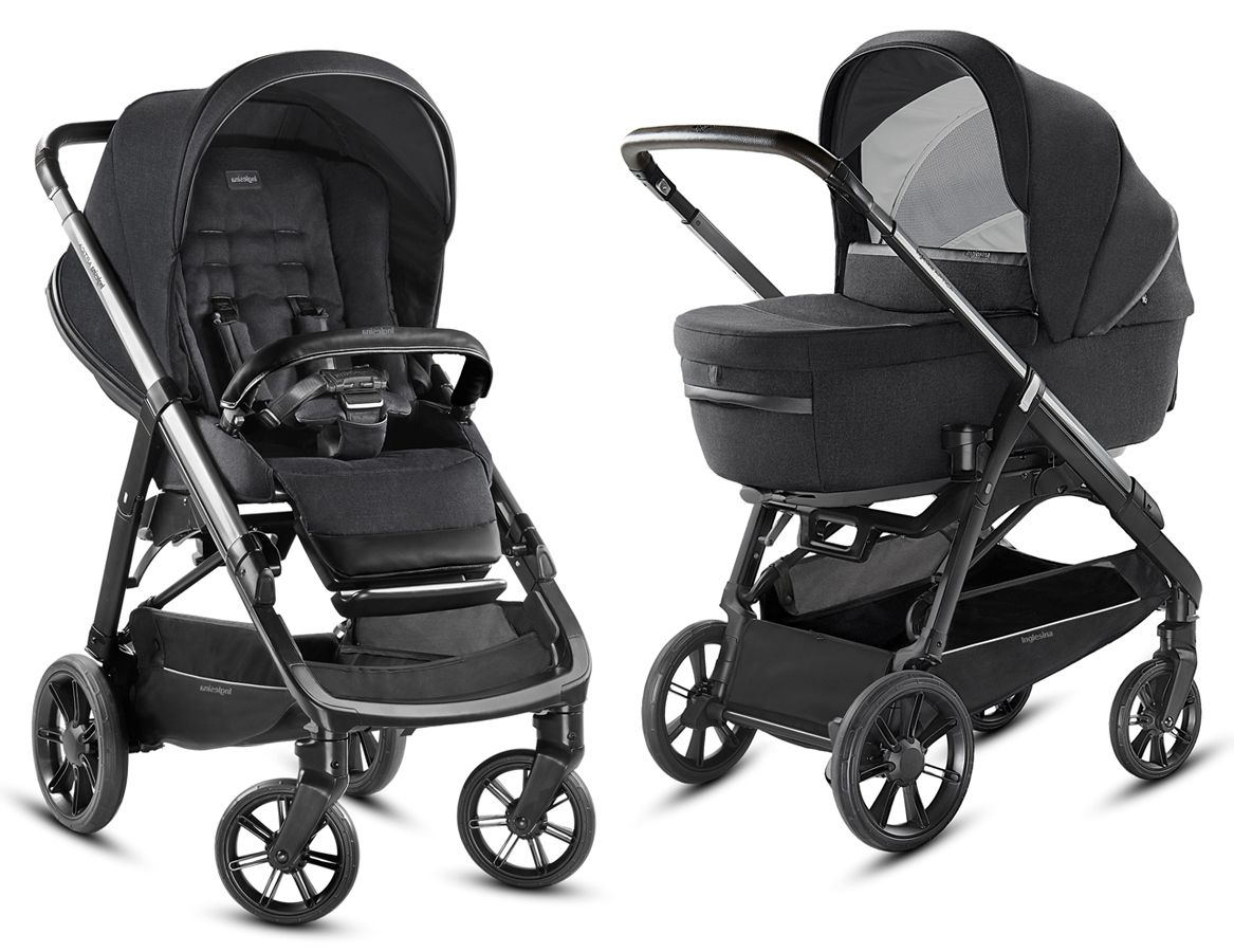 

Коляска 2 в 1 Inglesina Aptica System Duo MYSTIC BLACK шасси Black Coffee
