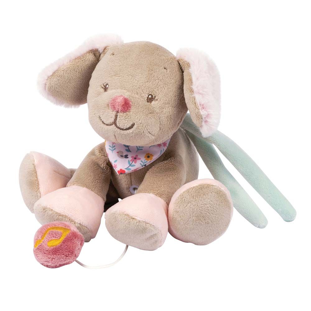 фото Игрушка мягкая nattou musical soft toy mini iris & lali собачка музыкальная 631082