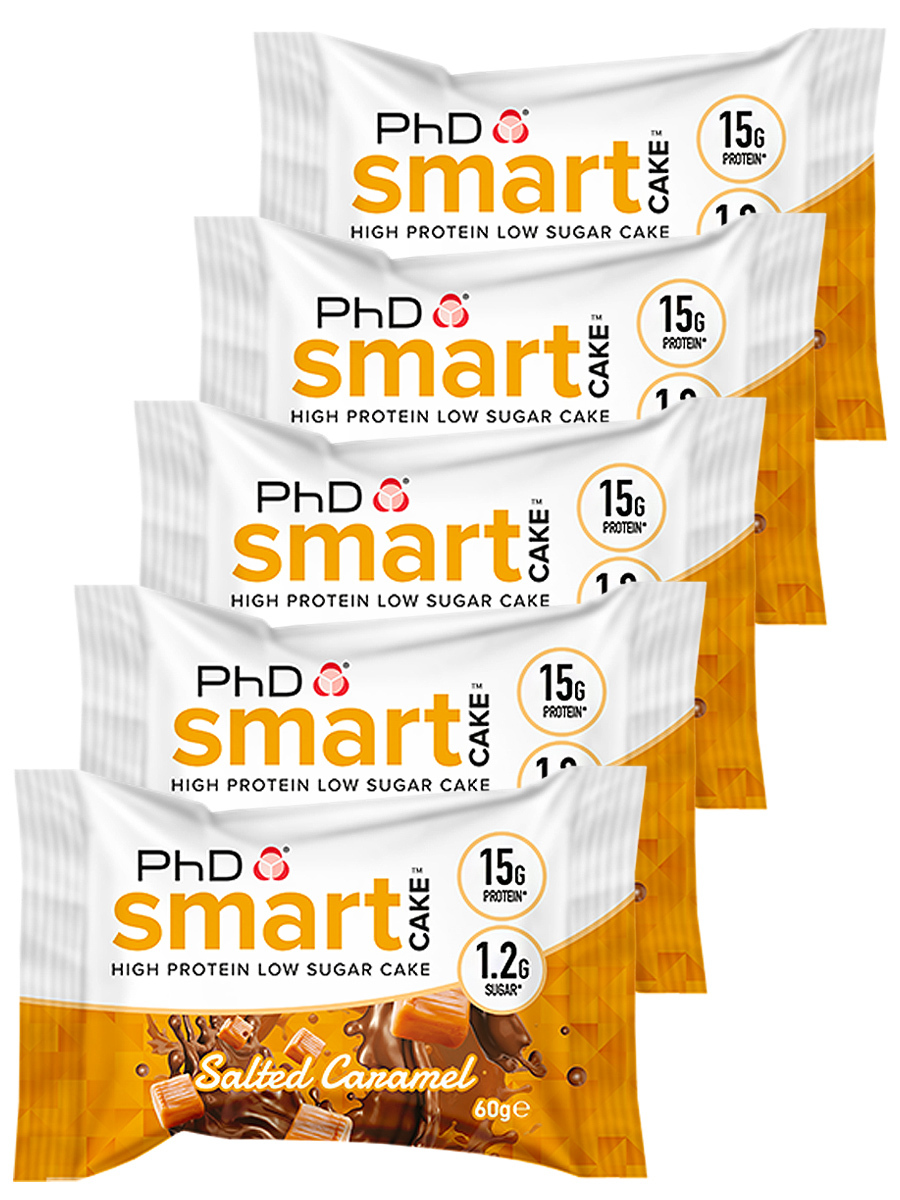 

Протеиновое пироженое, PhD, Smart Cake, 5шт по 60г (Соленая карамель), Smart Cake