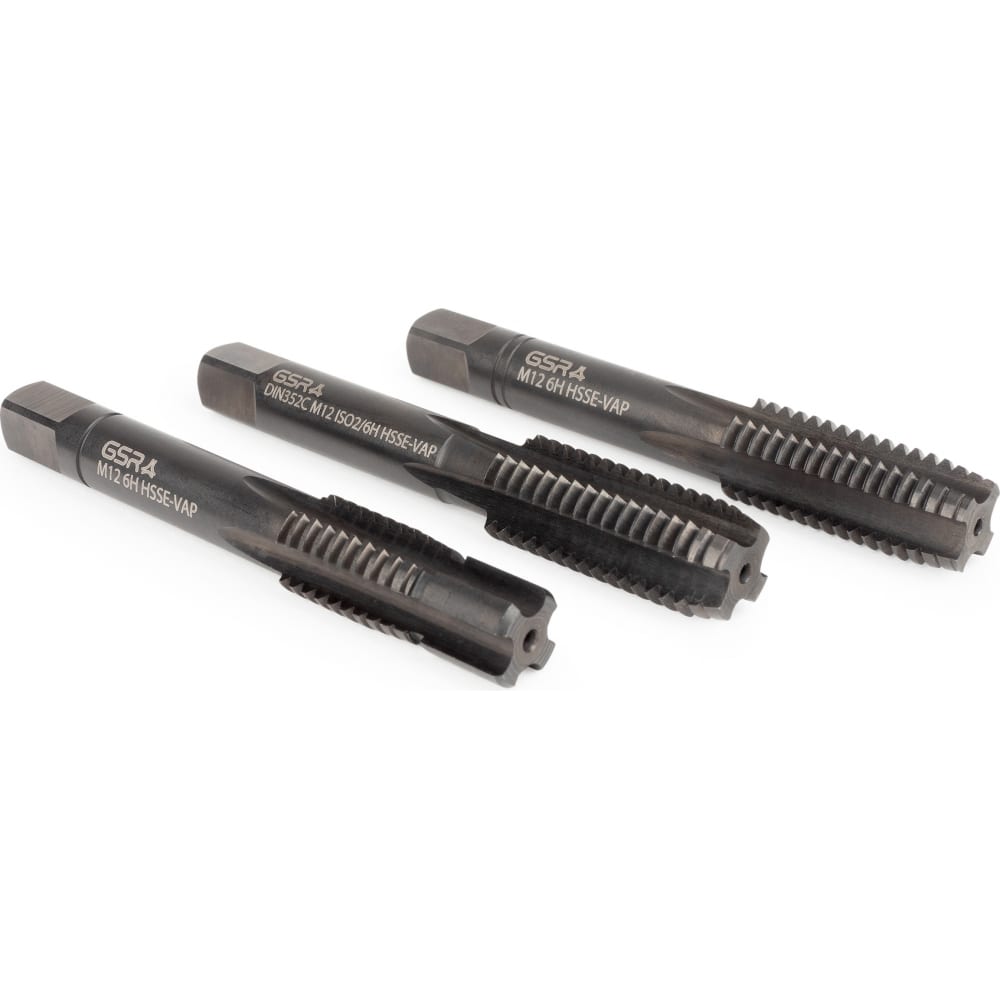 GSR Метчики ручные M3х0,5 HSSE-VAP DIN352 6H набор 3 шт для нержавейки B00813130