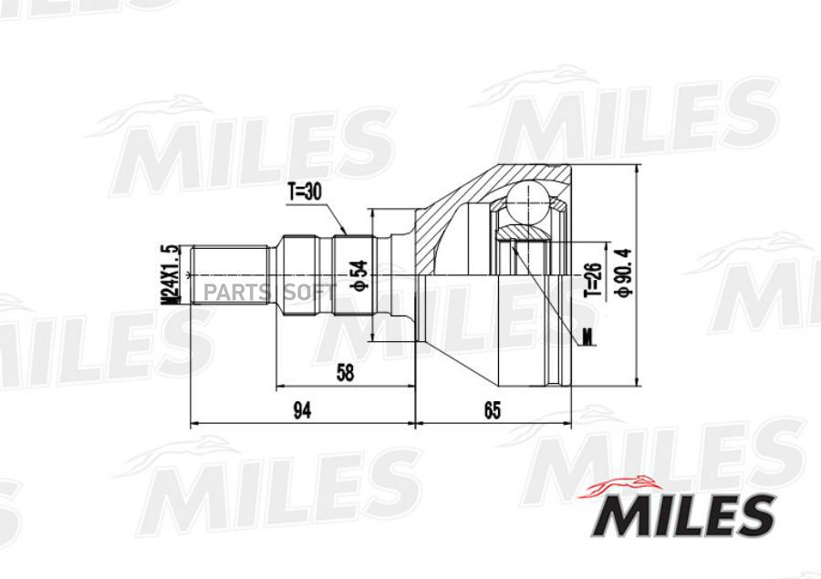 

MILES Шрус MILES ga20351 комплект