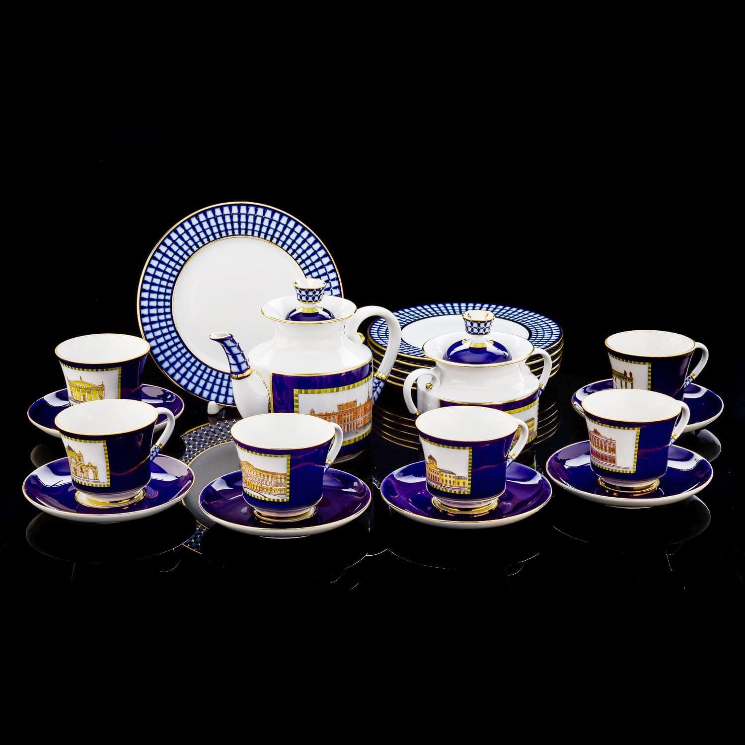 фото Чайный сервиз "классика спб-2" (форма банкетная) на 6 персон ифз императорский фарфор