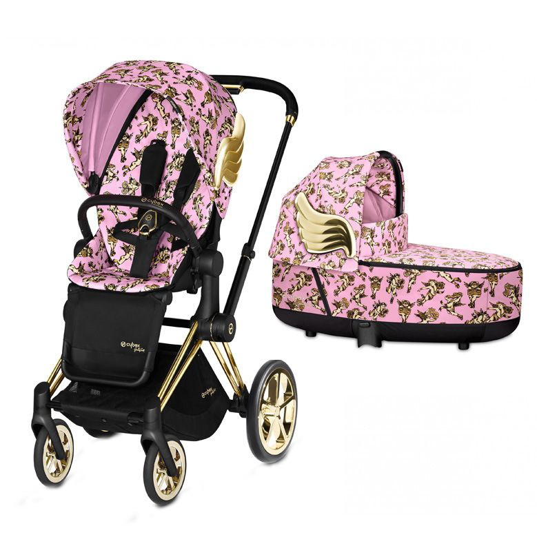 Коляска 2 в 1 Cybex PRIAM III FE Jeremy Scott Cherubs Pink