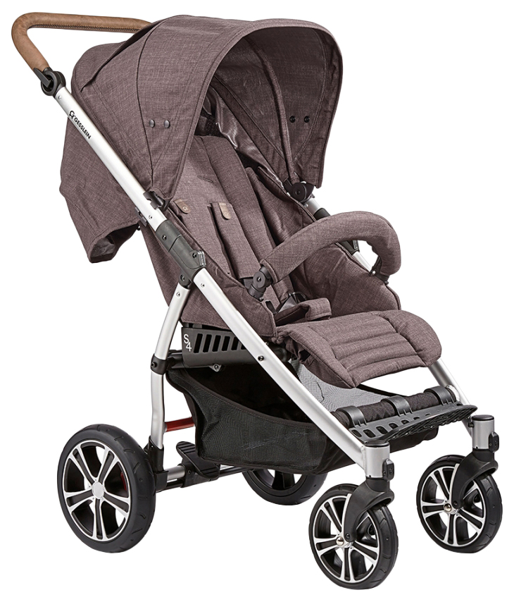 

Gesslein Коляска S4 Air+2 в1 короб + прогулка, накидка на ножки, черно-коричневый, 304070706000/672672