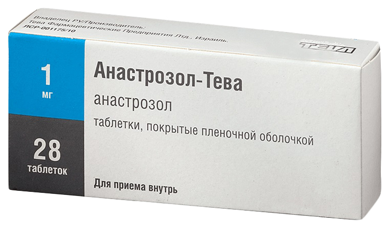 Анастрозол-тева таблетки 1 мг 28 шт.