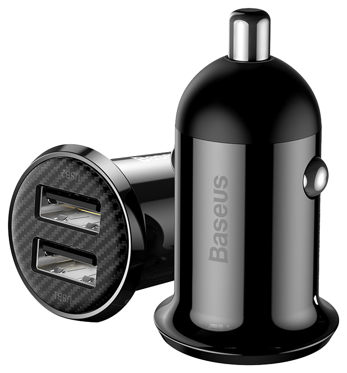 

Автомобильное зарядное устройство Baseus Grain Pro Car Charger (Dual USB 4.8A ) черный