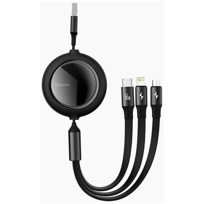 

Кабель Baseus USB - Type-C/Lightning/Micro USB 1.2 м, черный