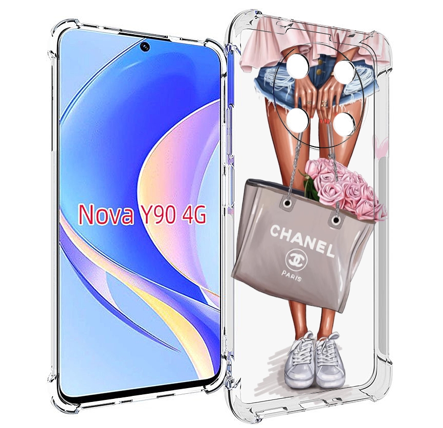 

Чехол MyPads Девушка-с-сумкой женский для Huawei Nova Y90 (CTR-LX1) / Enjoy 50 Pro, Tocco