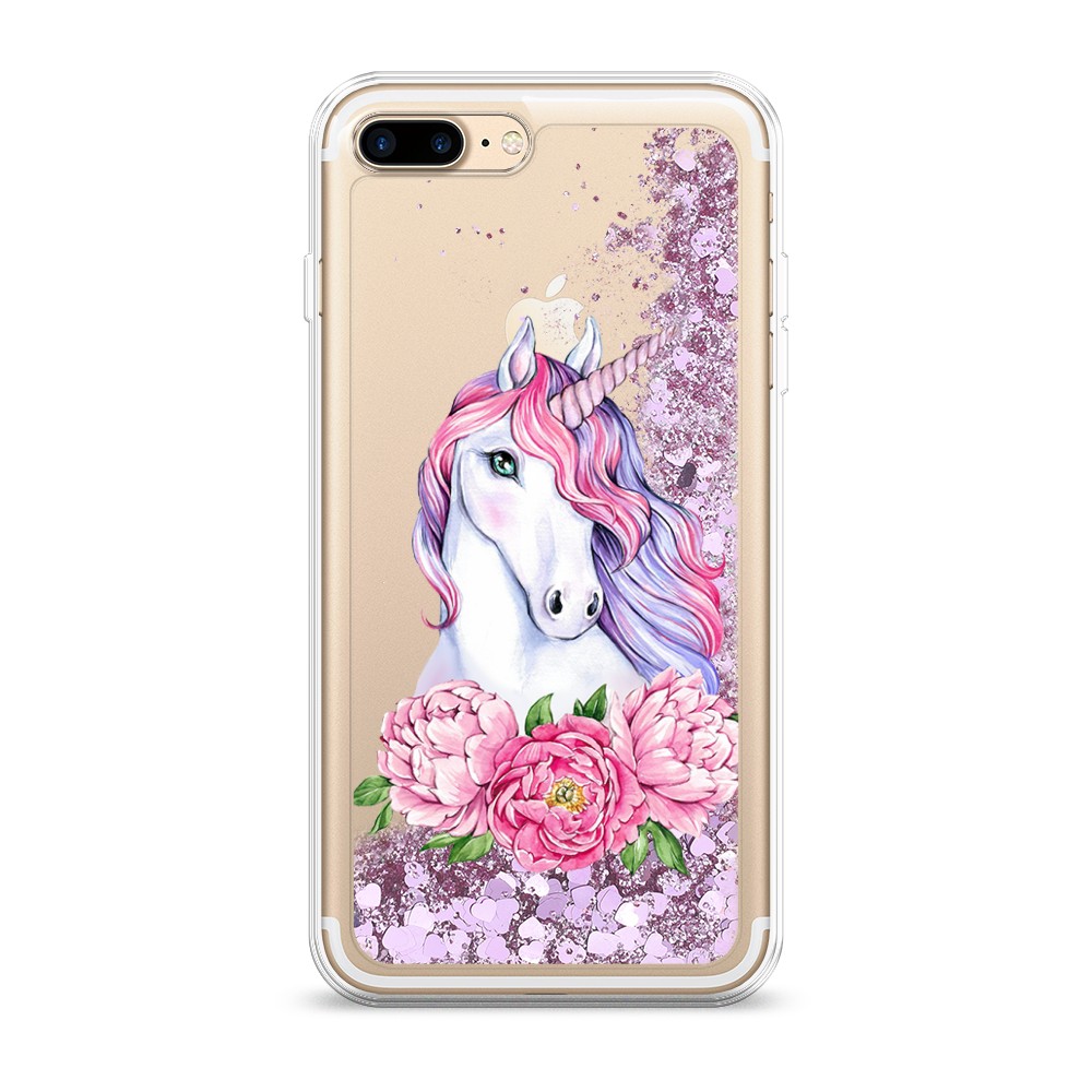 

Чехол Awog на Apple iPhone 7 Plus / Айфон 7 Plus "Единорог с пионами", 10794-1
