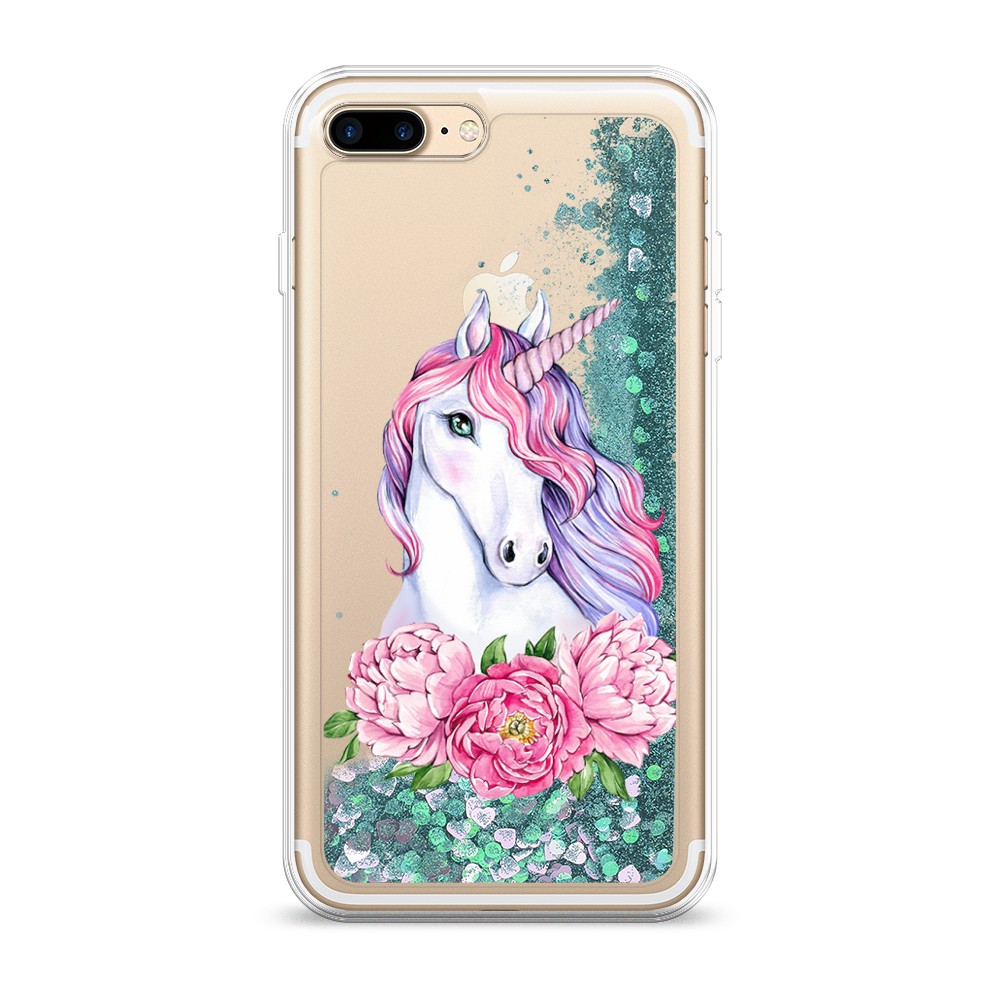

Чехол Awog на Apple iPhone 7 Plus / Айфон 7 Plus "Единорог с пионами", 10795-1