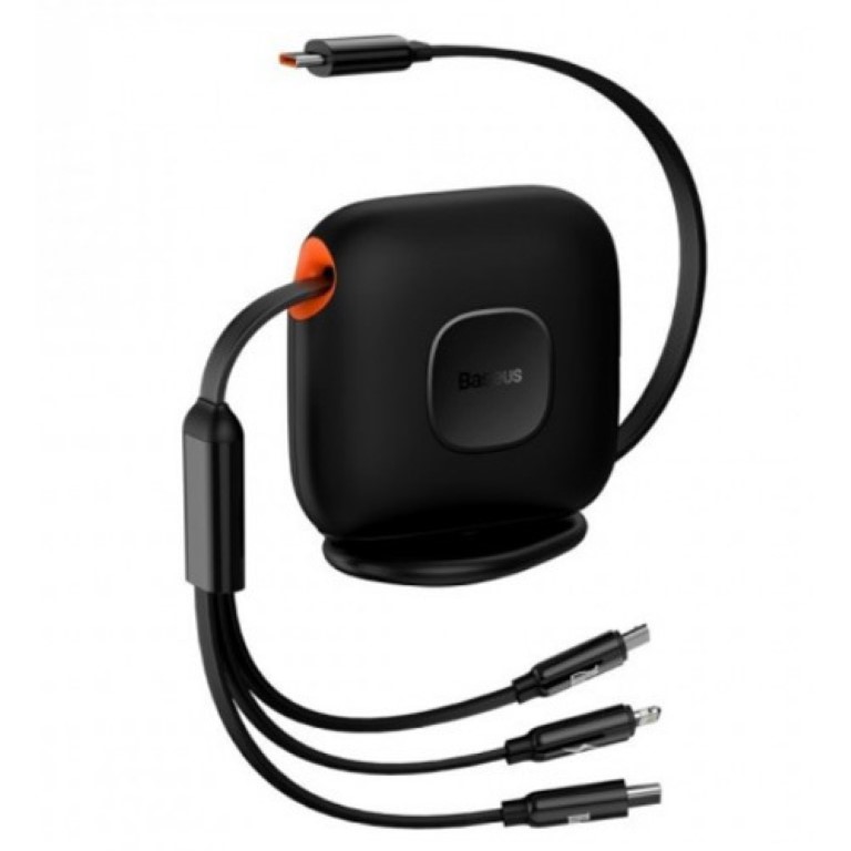 

Кабель Baseus Traction Series USB Type-C - Lightning/Type-C/Micro USB 100W, 1.7 м, черный