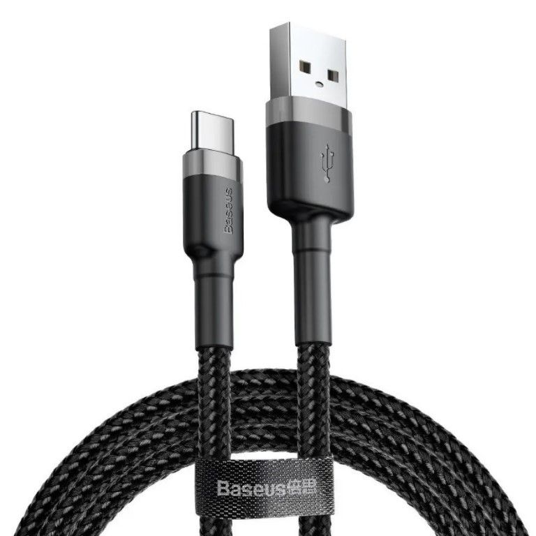 

Кабель Baseus USB - Type-C PD 2PCS, 3А, 0.5 м, черный (CATKLF-AG1)