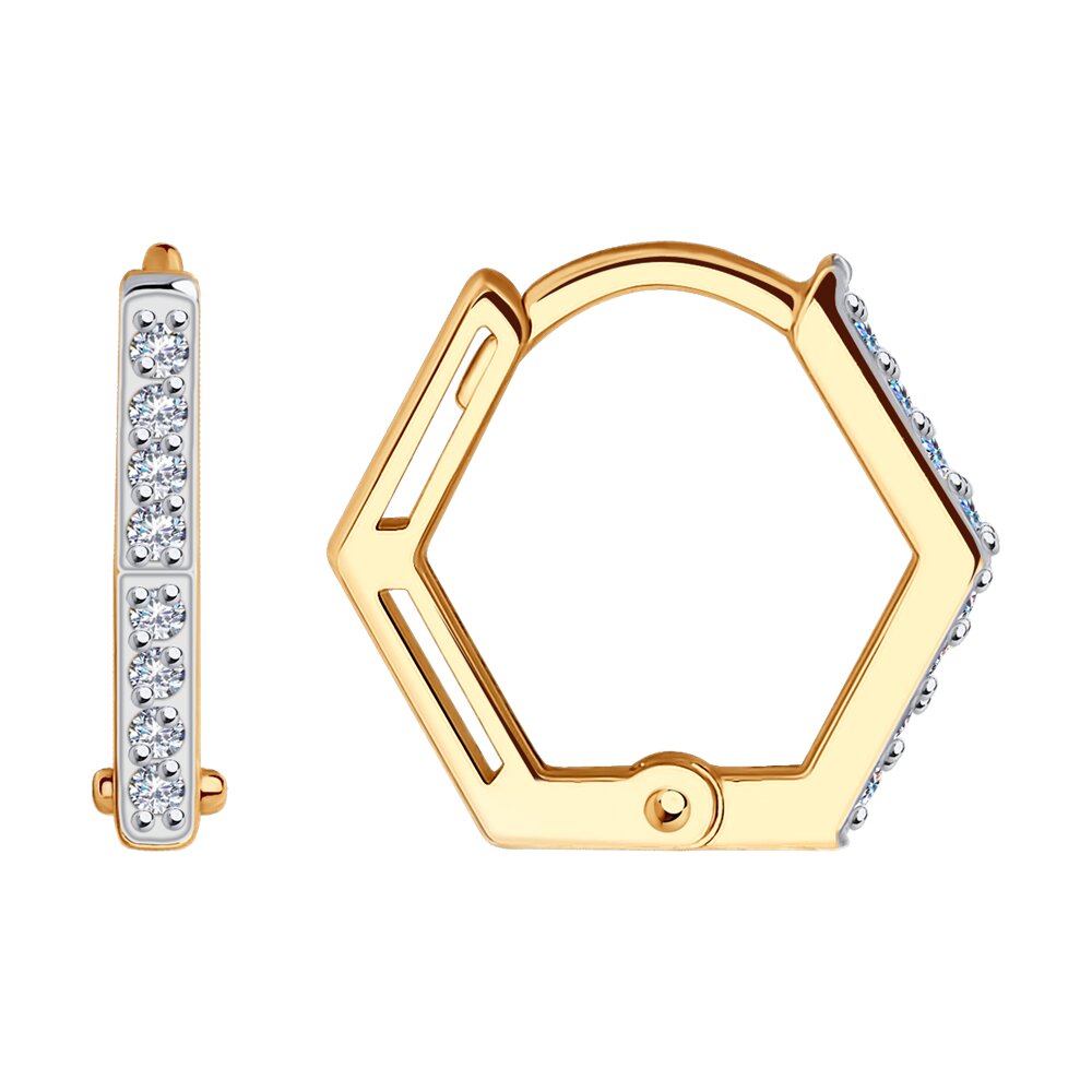 

Серьги из красного золота SOKOLOV 029885, фианит, 029885