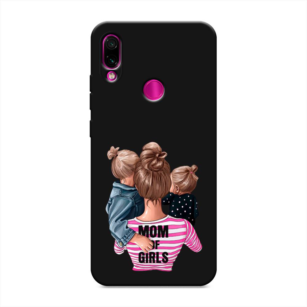 фото Матовый силиконовый чехол "mom of girls" на xiaomi redmi note 7 awog