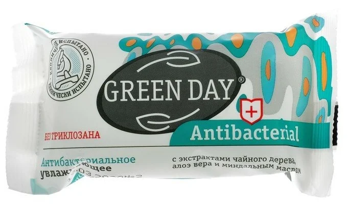 

Туалетное мыло Green Day антибактериальное увлажняющее 90 г