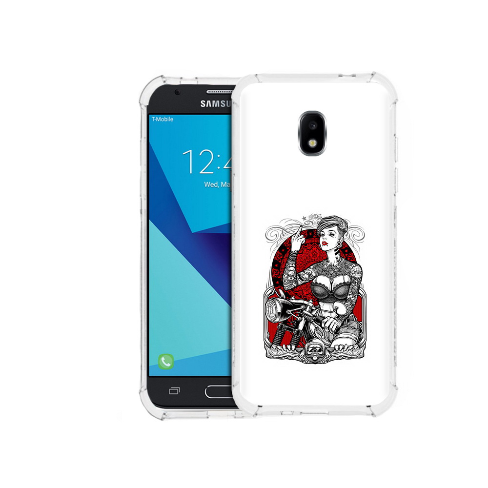 

Чехол MyPads Tocco для Samsung Galaxy J3 (2017) девушка на мотоцикле (PT74067.575.308), Прозрачный, Tocco