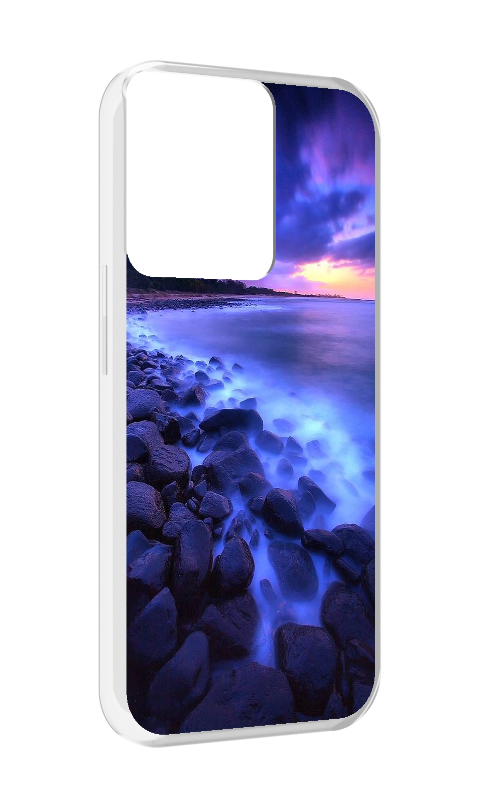 

Чехол MyPads неоновый берег для OPPO Reno 8, Прозрачный, Tocco