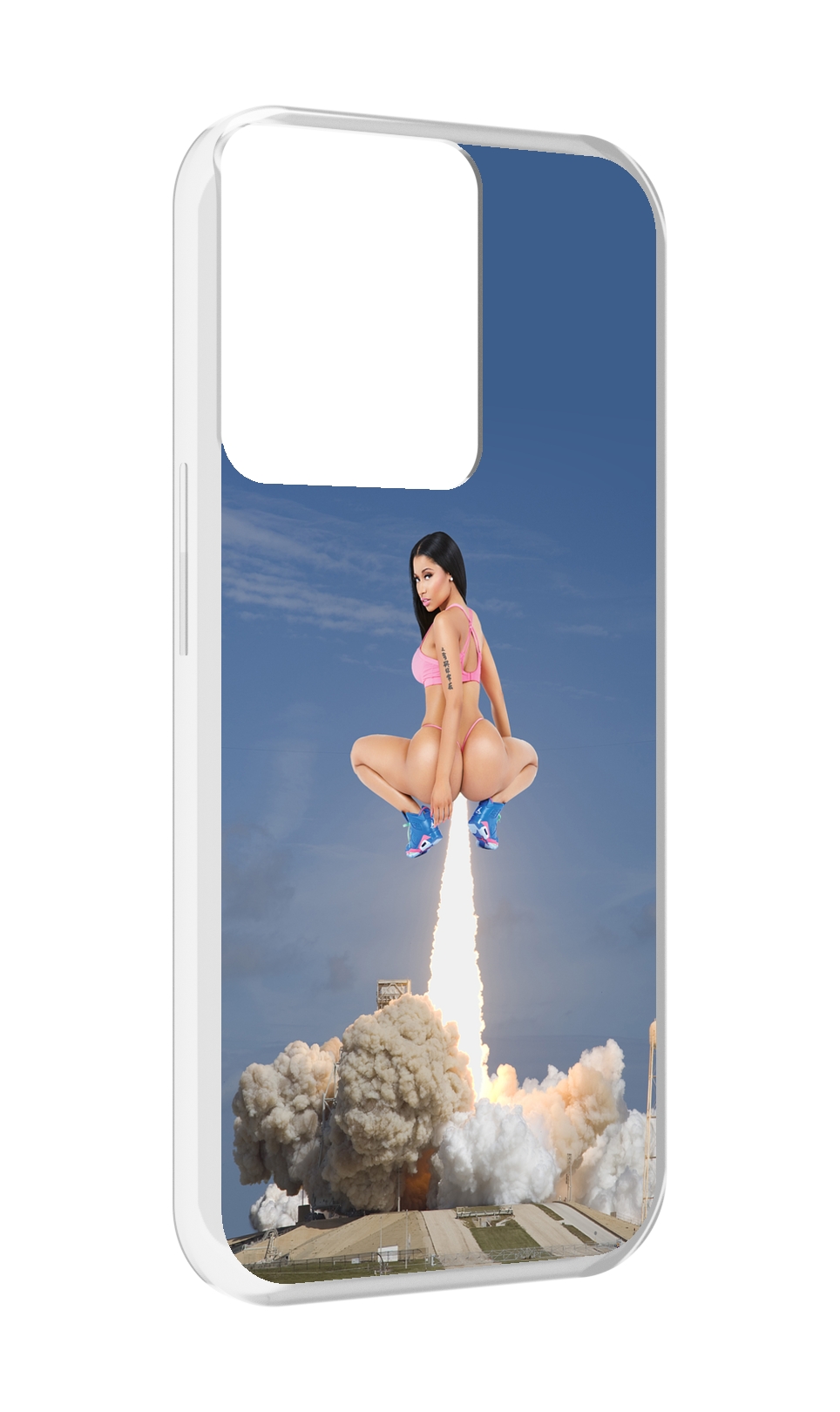 

Чехол MyPads ники-минаж-ракета детский для OPPO Reno 8, Прозрачный, Tocco