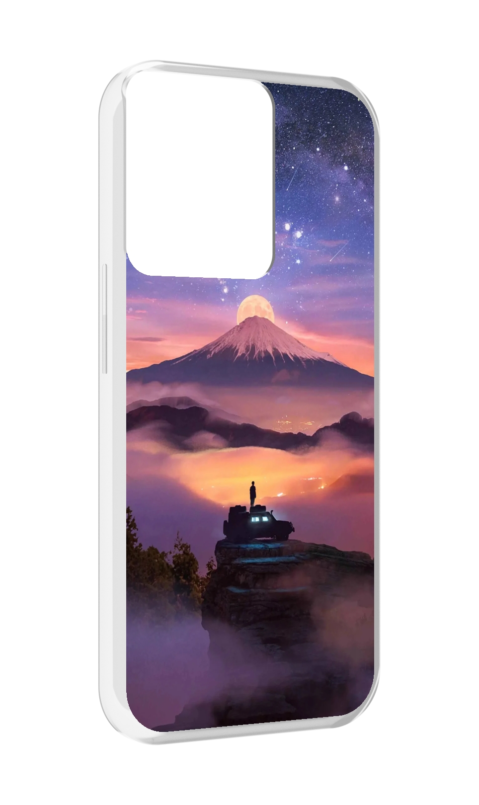 

Чехол MyPads ночь-в-горах для OPPO Reno 8, Прозрачный, Tocco