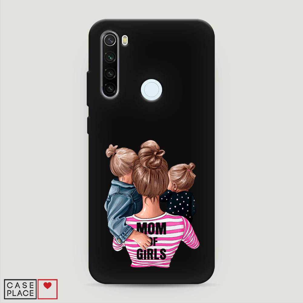 фото Матовый силиконовый чехол "mom of girls" на xiaomi redmi note 8t awog