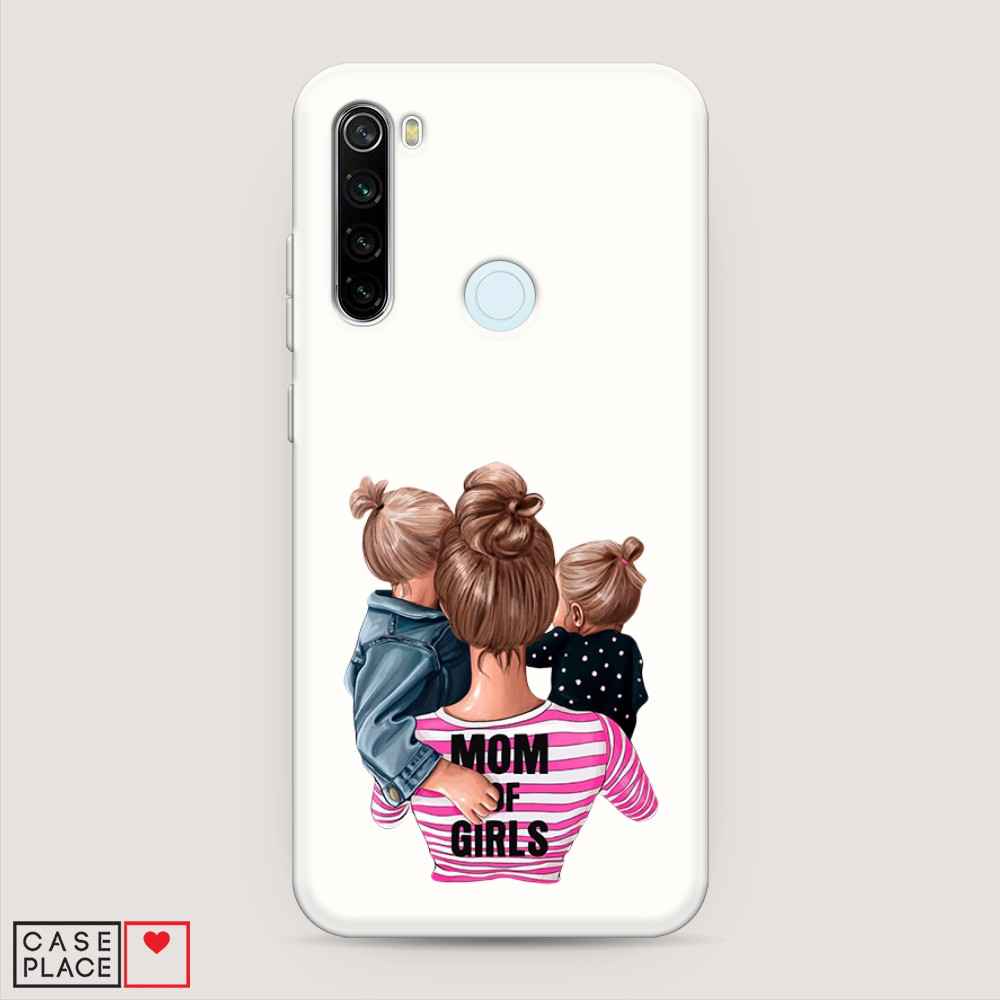 фото Матовый силиконовый чехол "mom of girls" на xiaomi redmi note 8t awog