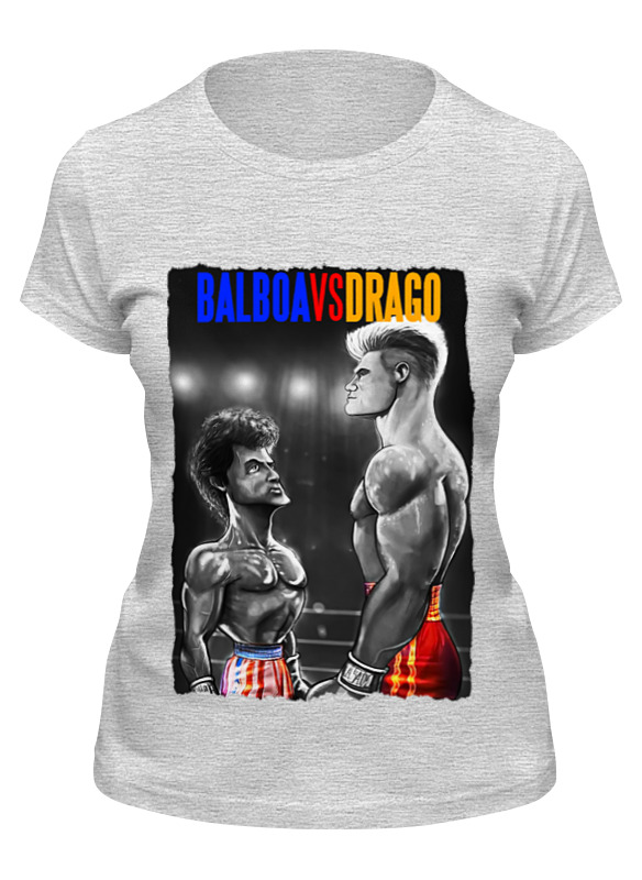 

Футболка женская Printio Ivan drago & rocky серая 2XL, Серый, Ivan drago & rocky