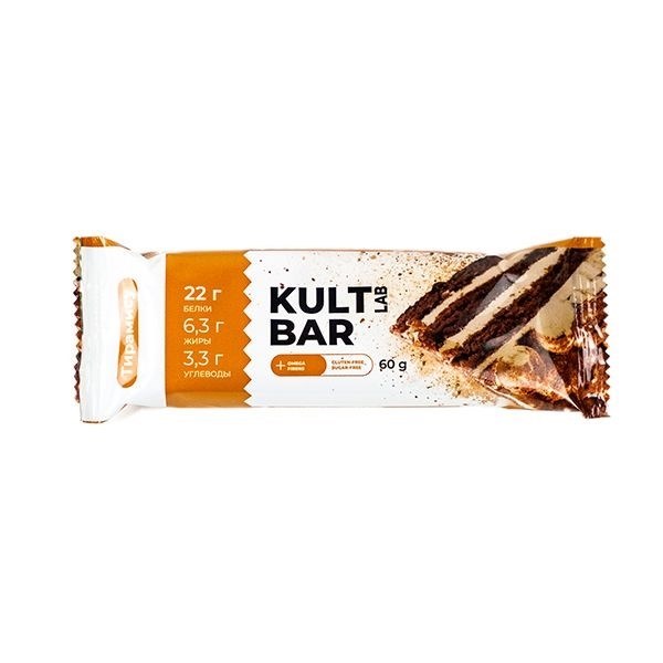 

Протеиновый батончик KULTLAB Kult Bar, 60 г: тирамису, Kult Bar
