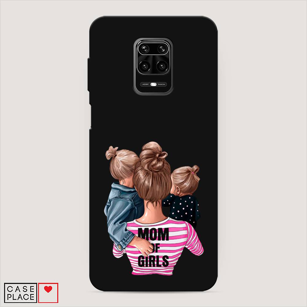 фото Матовый силиконовый чехол "mom of girls" на xiaomi redmi note 9 pro awog