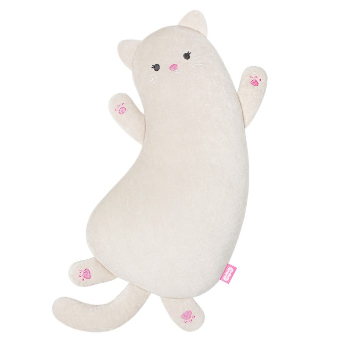 Мягкая игрушка-подушка Кошечка Молли, 49 см, цвет бежево-серый