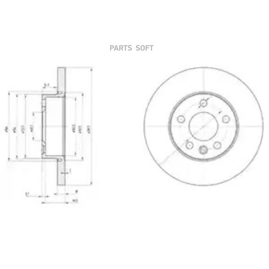 

Тормозной диск DELPHI bg3415