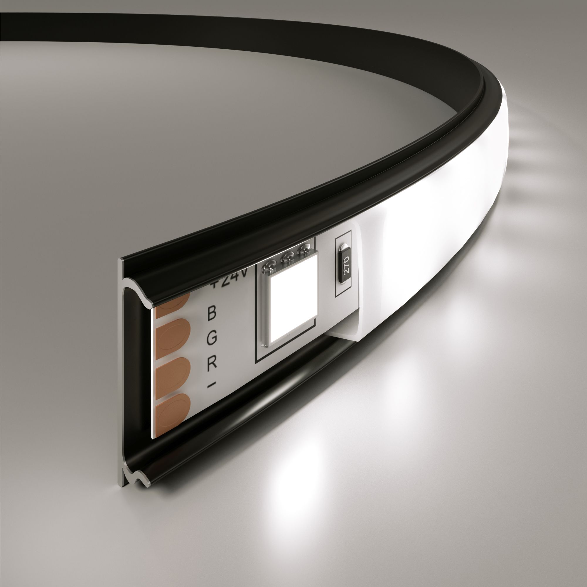 

Гибкий профиль для LED ленты до 10мм 12V/24V Elektrostandard LL-2-ALP012 2м черный/белый